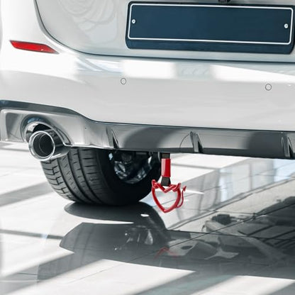 2 Pcs Devil Heart Shaped Car Handle Strap (Red-Tail)