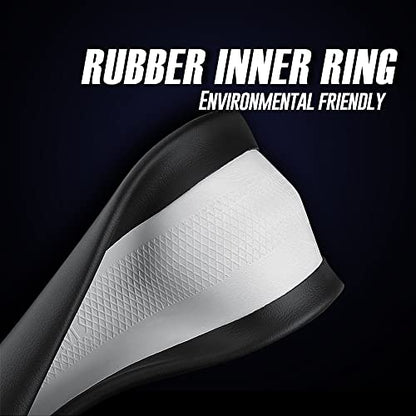 Nappa Premium Leather car Steering Wheel Cover (Black)