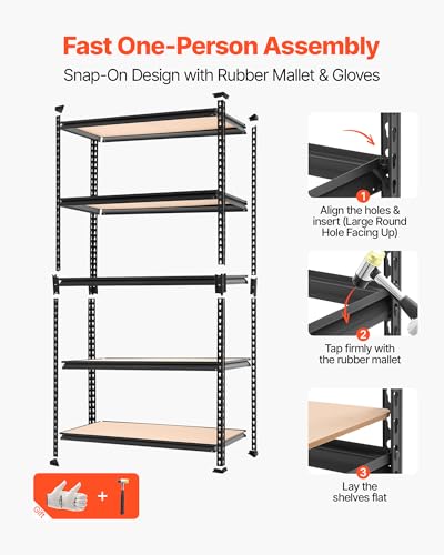 Storage Shelves (18.07" D x 36.34" W x 71.38" H)