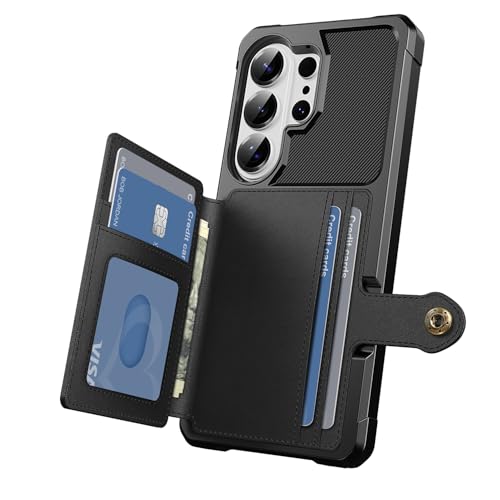 For Samsung Galaxy S26 Ultra Card Holder Case (Black / Galaxy S26 Ultra)
