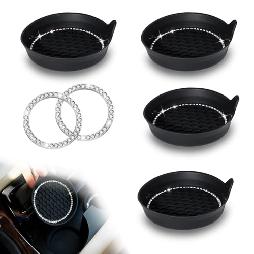 Bling Car Cup Holder Coaster (Style 1 / Black)