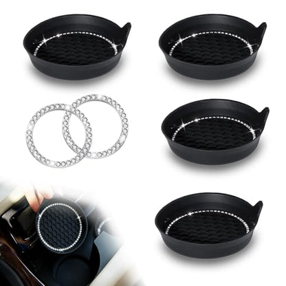 Bling Car Cup Holder Coaster (Style 1 / Black)