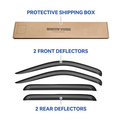 Window Visors Rain Guards for 1998 (1998-2003 Dodge Durango)