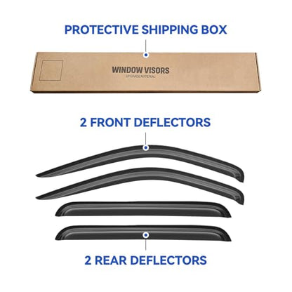Window Visors Rain Guards for 1998 (1998-2003 Dodge Durango)