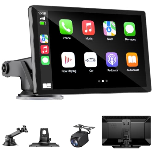 9" Wireless Apple Carplay Screen for Car & Android Auto with Backup Camera (9inches)