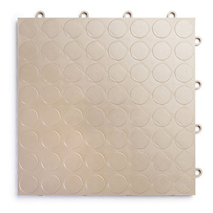 SnapLock RaceDeck CircleTrac 12"x12" Interlocking Garage Tiles (24 Pack / Beige)