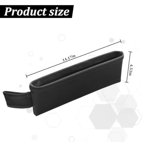 2PCS Car Seat Gap Filler Organizer (Black)