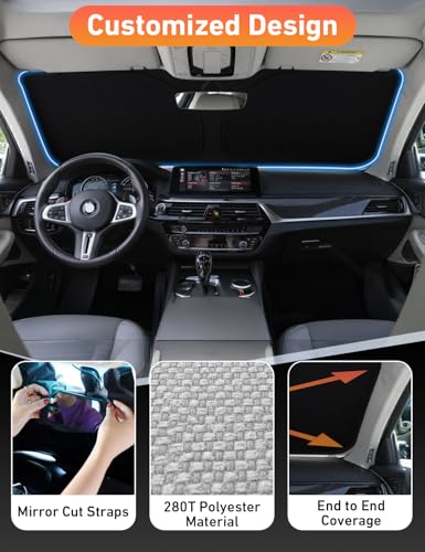Windshield Sun Shade Compatible for Ford Ranger 2019