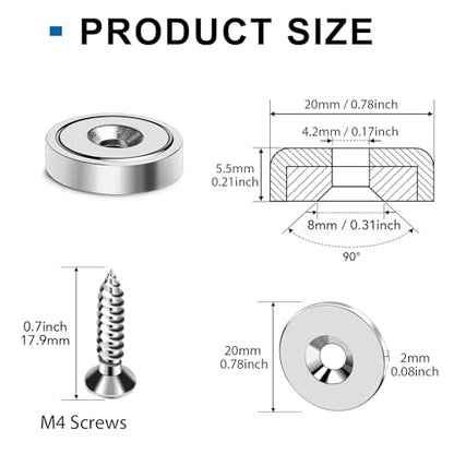 Magnets Neodymium Magnet 30LBS Strong Heavy Duty Rare Earth 12P (30 lbs)