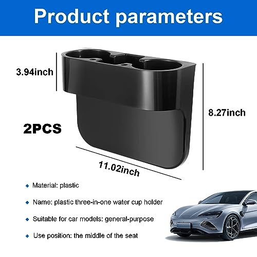 2 PCS Car Cup Holder (2PCS / Black)