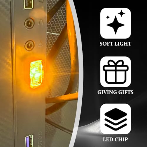 4PCS Mini USB LED Car Light (Yellow)