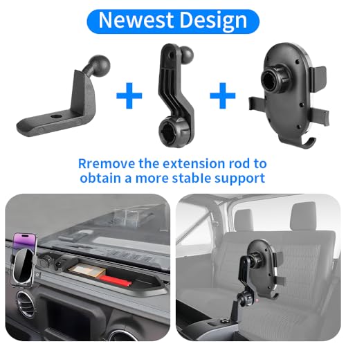 Car Phone Holder Center Console Organizer For Jeep Wrangler JL JLU 2018 2019 2020 2021 2022 2023 (for Jeep Wrangler JL 2018-2023)