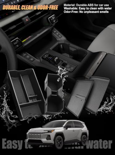 for Toyota RAV4 2026 Center Console Organizer Set (2026 RAV4-4pcs)