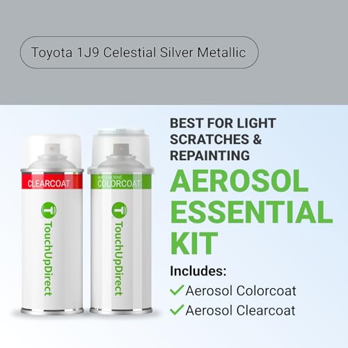Car Paint Touch Up Spray Kit (Aerosol Spray - Essential Kit / Celestial Silver Metallic)
