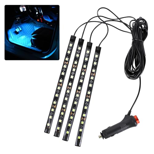 Car LED Strip Light (48 LED,Cigarette Lighter / ice blue)
