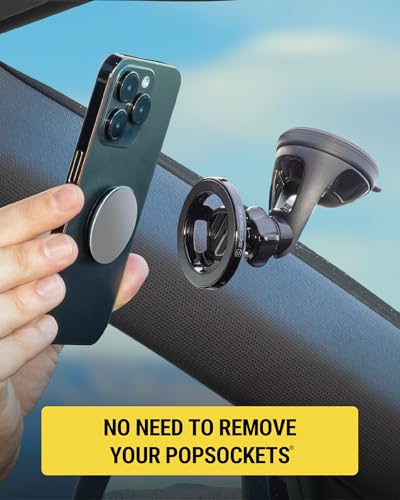 SMS2WD MagicMount MagSafe Suction Cup Phone Mount for Car Windshield (Window / Dash Suction / 1 Pack)
