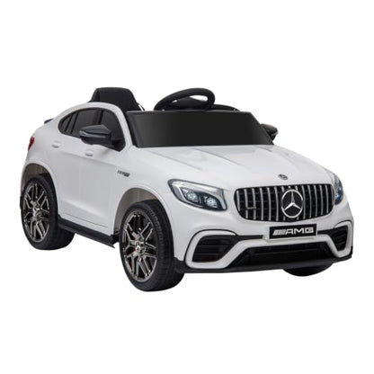 12V Toddler Ride On Car Mercedes Benz AMG GLC63S Coupe 2 Speed White (White)