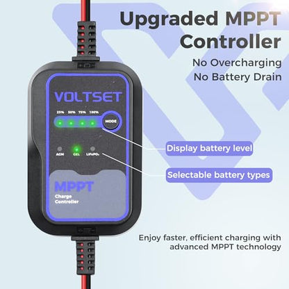 50W 12V Solar Panel Battery Charger Trickle Maintainer Kit