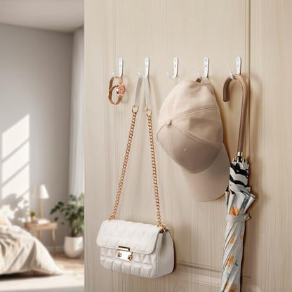10Pcs Wall Hooks (White / 10 Pack)