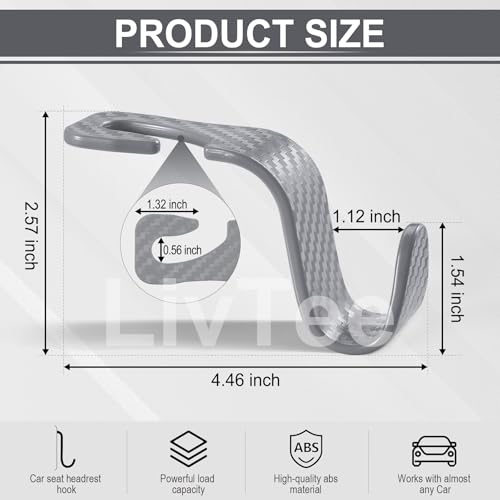 Car Purse Hook (Gray-CF)