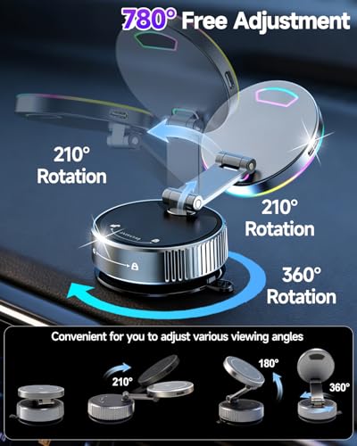 for Magsafe Car Mount Charger 15W Fast Charging Wireless Car Charger Holder