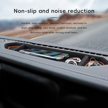 Silicon Organizer Tray Mat Compatible with Gladiator Accessories 2020 2021 2022 2023 2024 Center Console Pads Organizer Tray Trim Car Interior Decoration Trim (Orange / 1 piece/set)