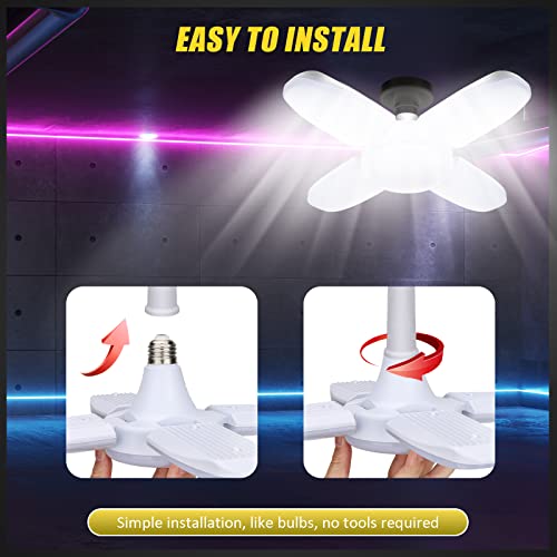 LED Garage Lights 2 Pack (M-4 Panels-4 Pack)