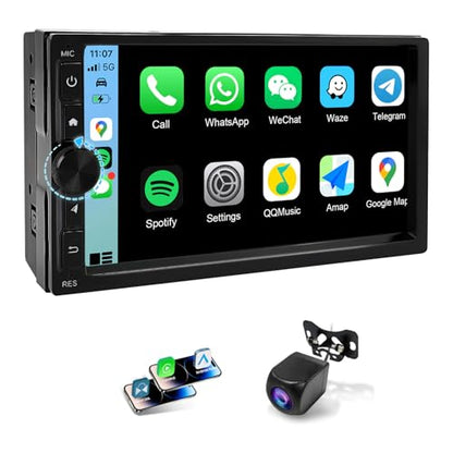 2 Din Car Radio with Wireless CarPlay & Android Auto (2+32GB-Upgraded Version)