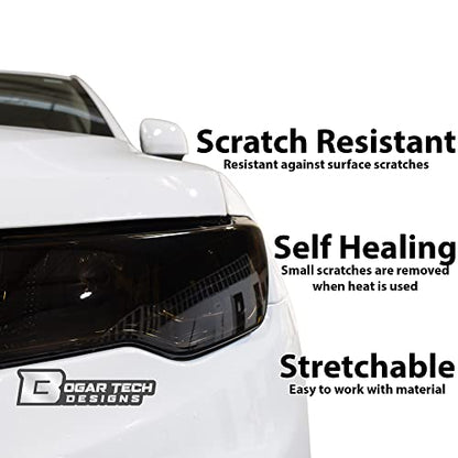 Full Headlight Taillight Tint Kit Compatible with Cadillac XT5 2017 (Full Tint Kit / Dark Smoke)