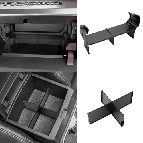 2PCS Center Console Organizer for Toyota Tacoma 2024 (2024-2026 Toyota Tacoma 2PCS)