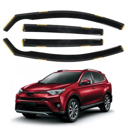 4 PCS in Channel Window Rain Guards Fit for 2013 (For 2013-2018 RAV4 in Channel)