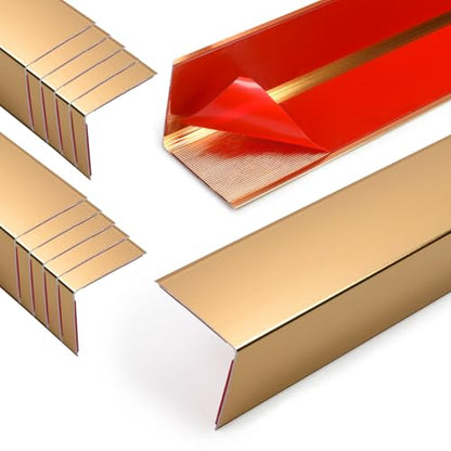 10PCS 48" Metal Corner Protectors (10pack-48.0 x 1.0 x 1.0 in / Copper Gold)