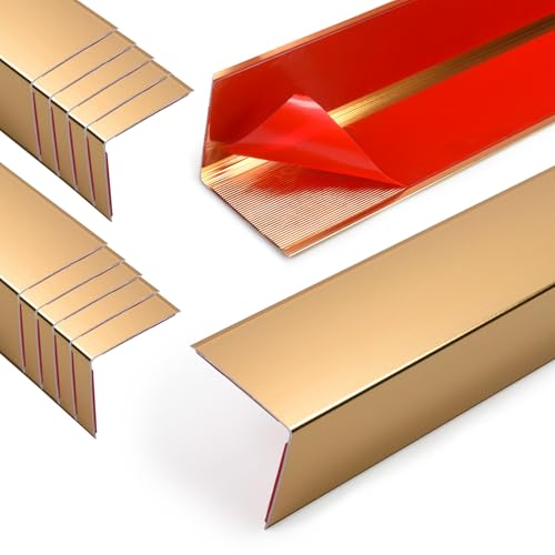 10PCS 48" Metal Corner Protectors (10pack-48.0 x 2.0 x 2.0 in / Copper Gold)