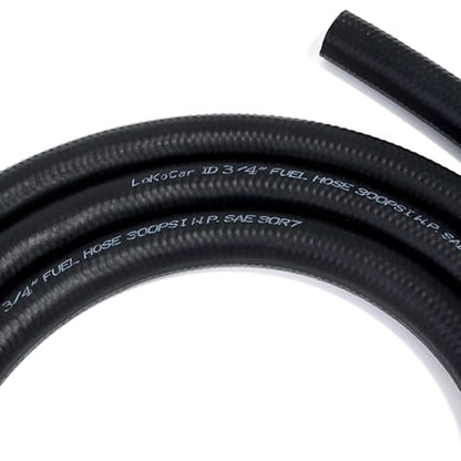 Rubber Fuel Hose Line Push Lock 3 (3/4" ID 5ft)