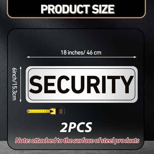 2 Pcs Security Officers Magnetic Signs Heavy Duty Reflective