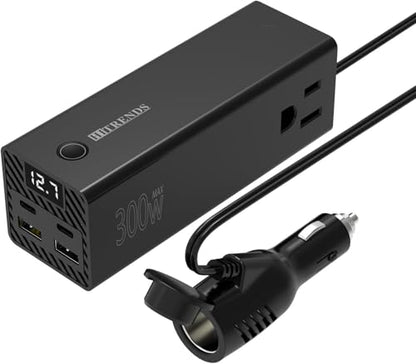 300W Car Power Inverter Dual DC 12V to 110V AC Car Power inverters with PD 36W USB (300W)