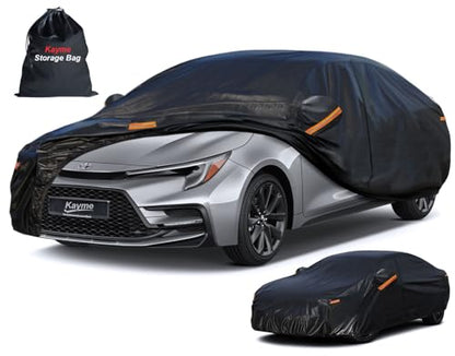 7 Layers Waterproof Car Cover for Toyota Corolla Sedan 1996 (PE-Black / Custom Fit Toyota Corolla Sedan)