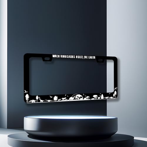 When Dinosaurs Ruled The Earth License Plate Frame Funny License Holder (When Dinosaurs Ruled The Earth)