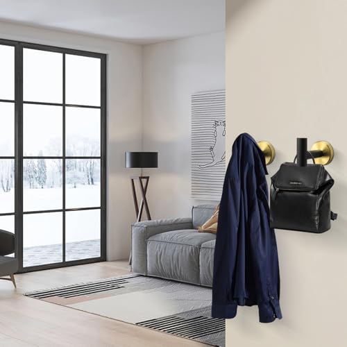Bath Towel Hooks (Black Gold / 4 Pack)