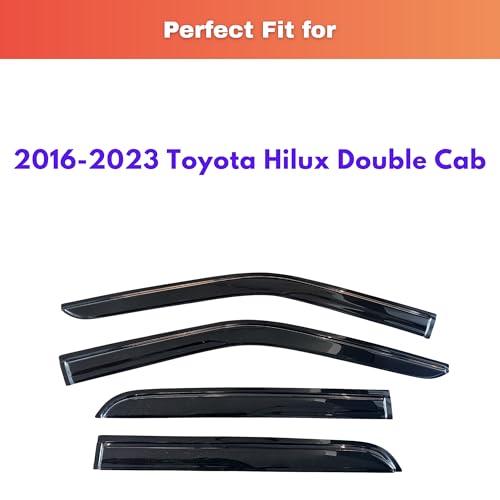 Rain Guards Fit for 2016 (2016-2023 Hilux Double Cab)