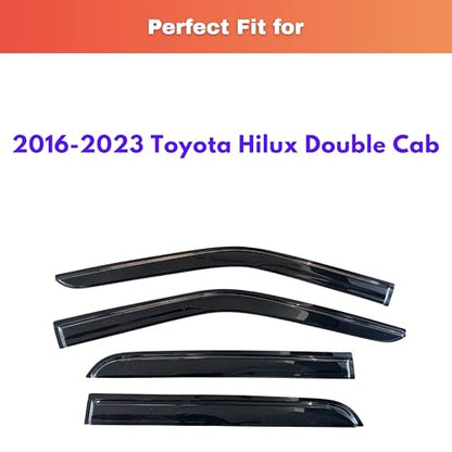 Rain Guards Fit for 2016 (2016-2023 Hilux Double Cab)