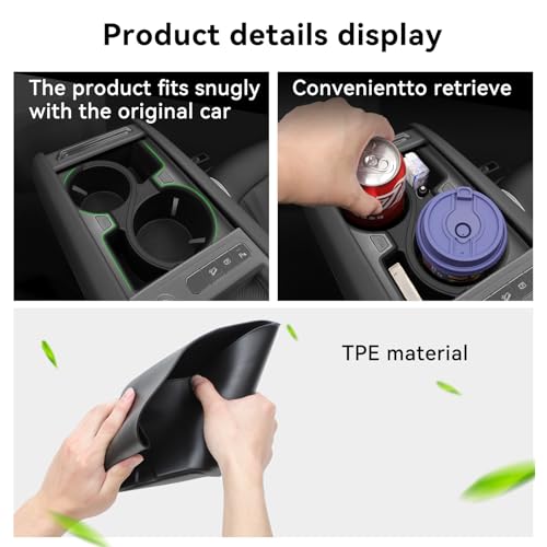 Center Console Cup Holder Insert for Kia EV9 2024 2025 2026 Accessories (Center Console Cup Holder Insert)
