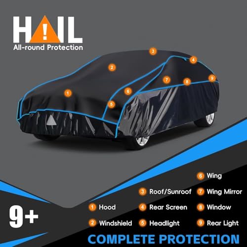 Hail Protector Car Cover (Black Blue / B2-Length 186 inch to 193inch)