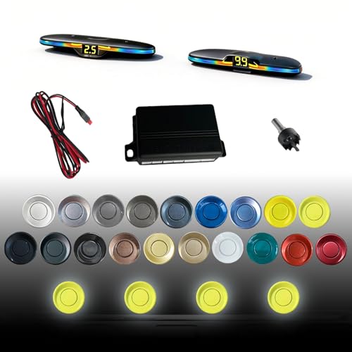 Parking Sensor kit New Feature Rear with Selectable Distance in Feet (Light Yellow)