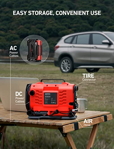 Tire Inflator Portable Air Compressor (Standard / Red)
