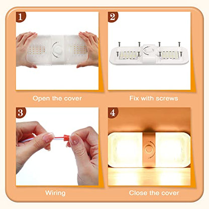 10 Pcs RV LED Dome Lights 1700LM