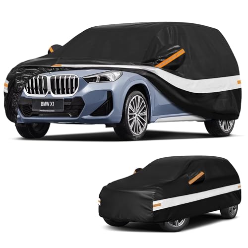 10 Layers SUV Car Cover Custom Fit for BMW X1 (Black Gray / Custom Fit for BMW X1)