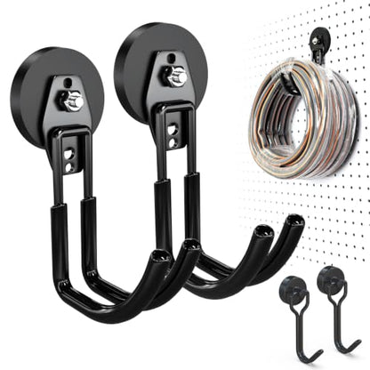 Heavy Duty Magnetic Hooks (2.6"x2-MJ / Black)