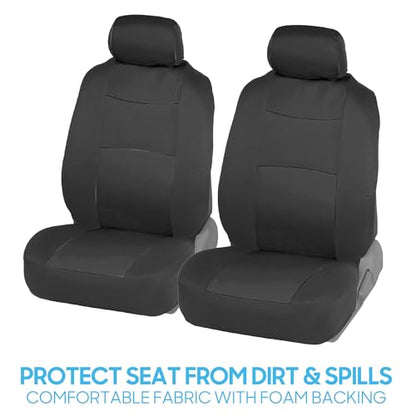 PolyPro Car Seat Covers Full Set in Solid Charcoal (Solid Gray)