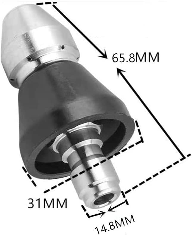 Pressure Washer Sewer Jetter Nozzle with Stainless Steel (back1)
